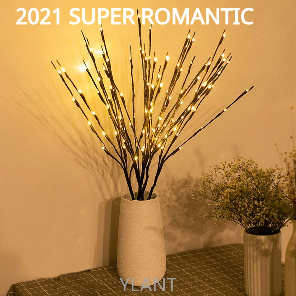 

LED Willow Branch Lamp Rose Simulation Orchid Branch Lights Tall Vase Filler Willow Twig Lighted Branch For Home Decoration