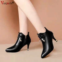 winter fashion women boots beige pointed toe elastic ankle boots heels shoes autumn winter female socks boots
