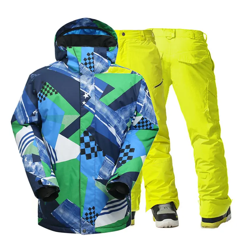 Высококачественные мужские лыжные куртки и штаны уличные спортивные костюмы для