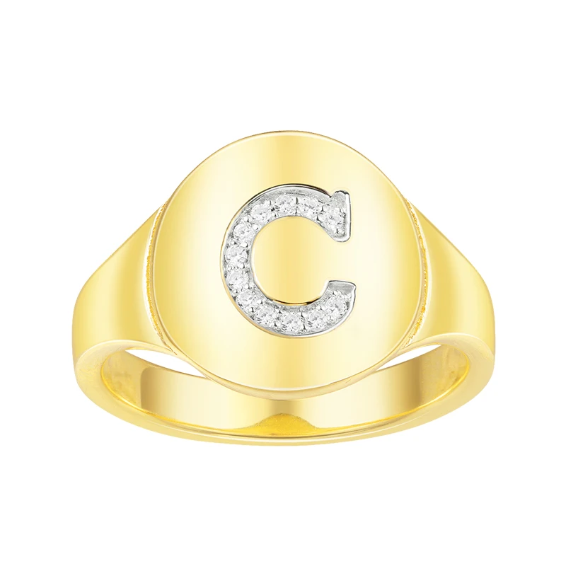 KALETINE, 925 пробы, серебряные кольца для женщин, с буквами, A-Z, коктейльное кольцо для девушек, для женщин, модное ювелирное изделие, юбилей, подарки для мужчин