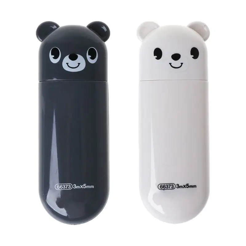 

L9NA 2 Piece Set Kawaii Bear Design Correction Tape Student Stationery School Supplies Office Accessories