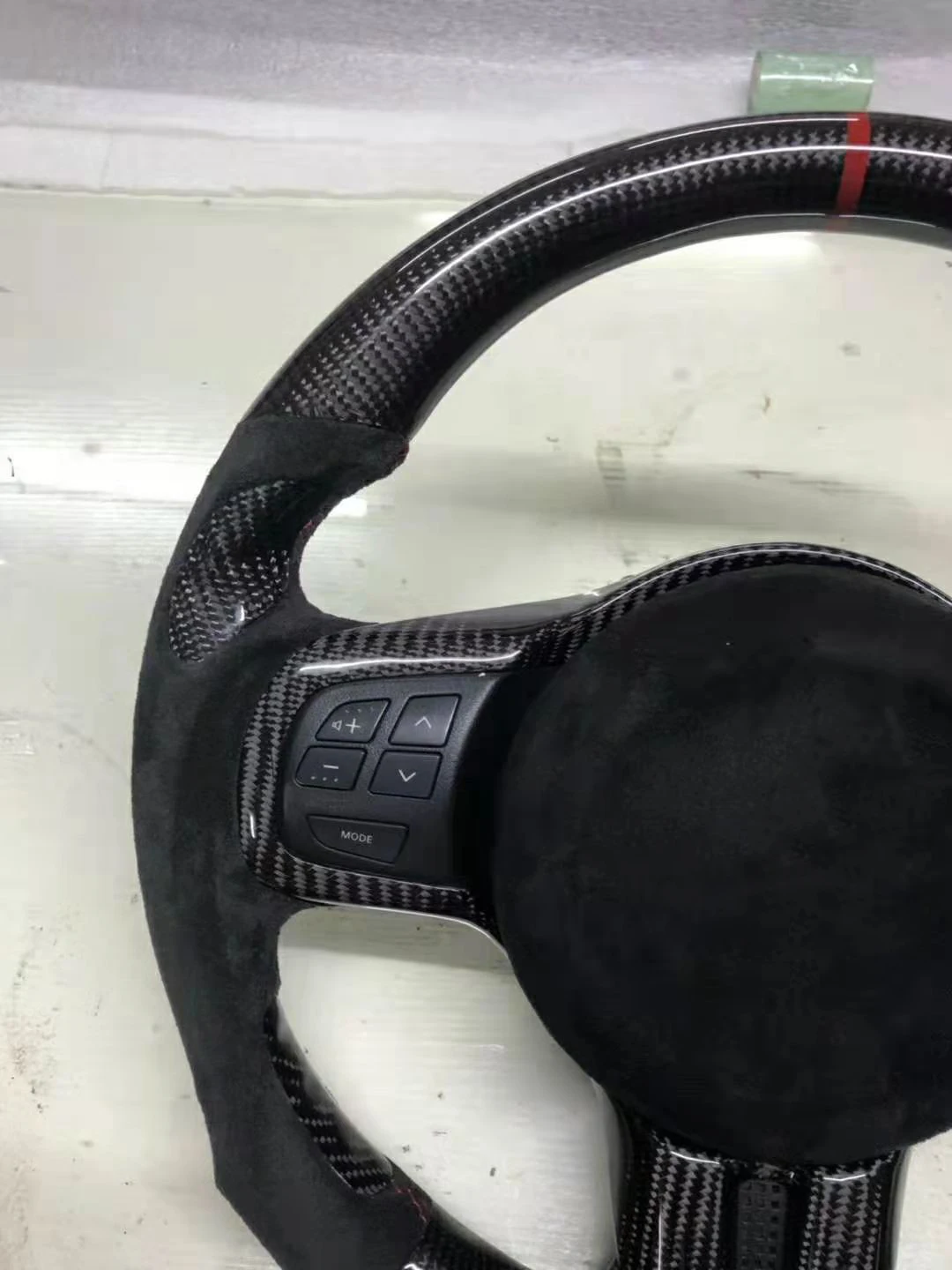 D-образный спортивный руль из натурального углеродного волокна алькантара кожа