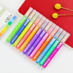 10PCS/Set Drawing Painting Highlighter Glitter Marker Pens For Kids Adults Drawing Marker Pen Art Supplies маркеры Caneta