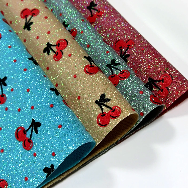 135x30 см плоды черемухи напечатанный отлично блестящая искусственная кожа листы