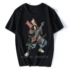 Тяжелая Мужская футболка Bushido с самураем, гитарой, рок, басом, металлической музыкой, забавным японским проигрывателем, новинка, футболки с круглым вырезом, Новое поступление, топы