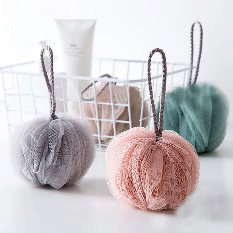 Мягкая губка для ванны и душа отшелушивающий шар из люфы сетчатый пуф тела