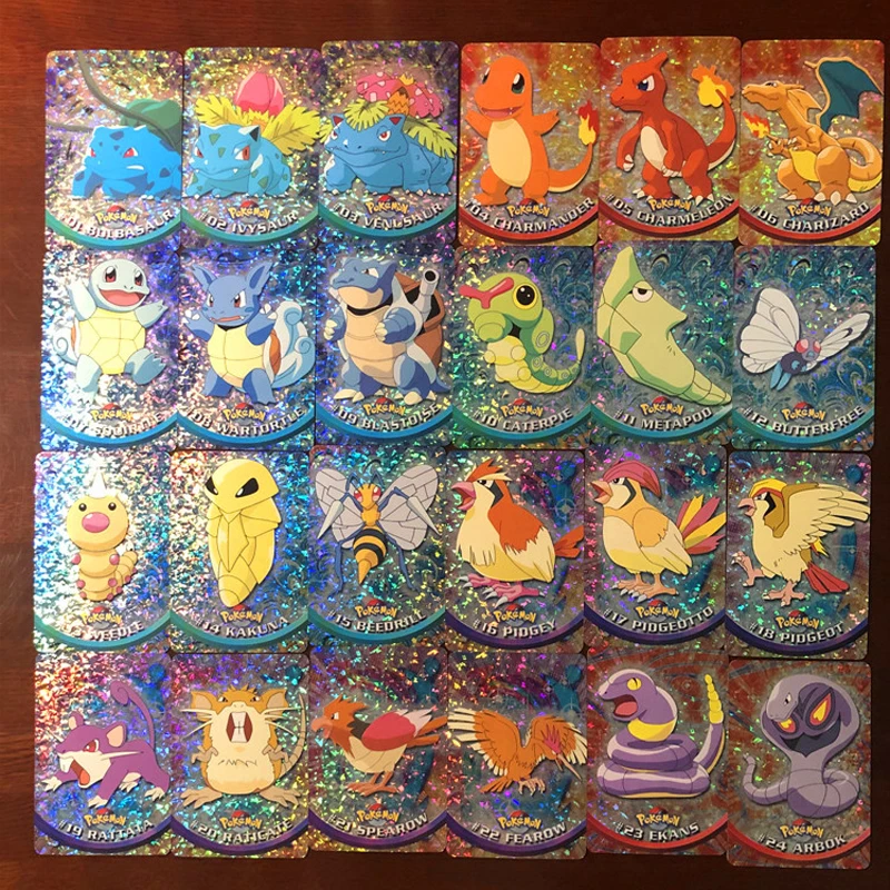 46 шт. карты Pokemon из радужной фольги наборы Topps серии флэш карта игровая коллекция