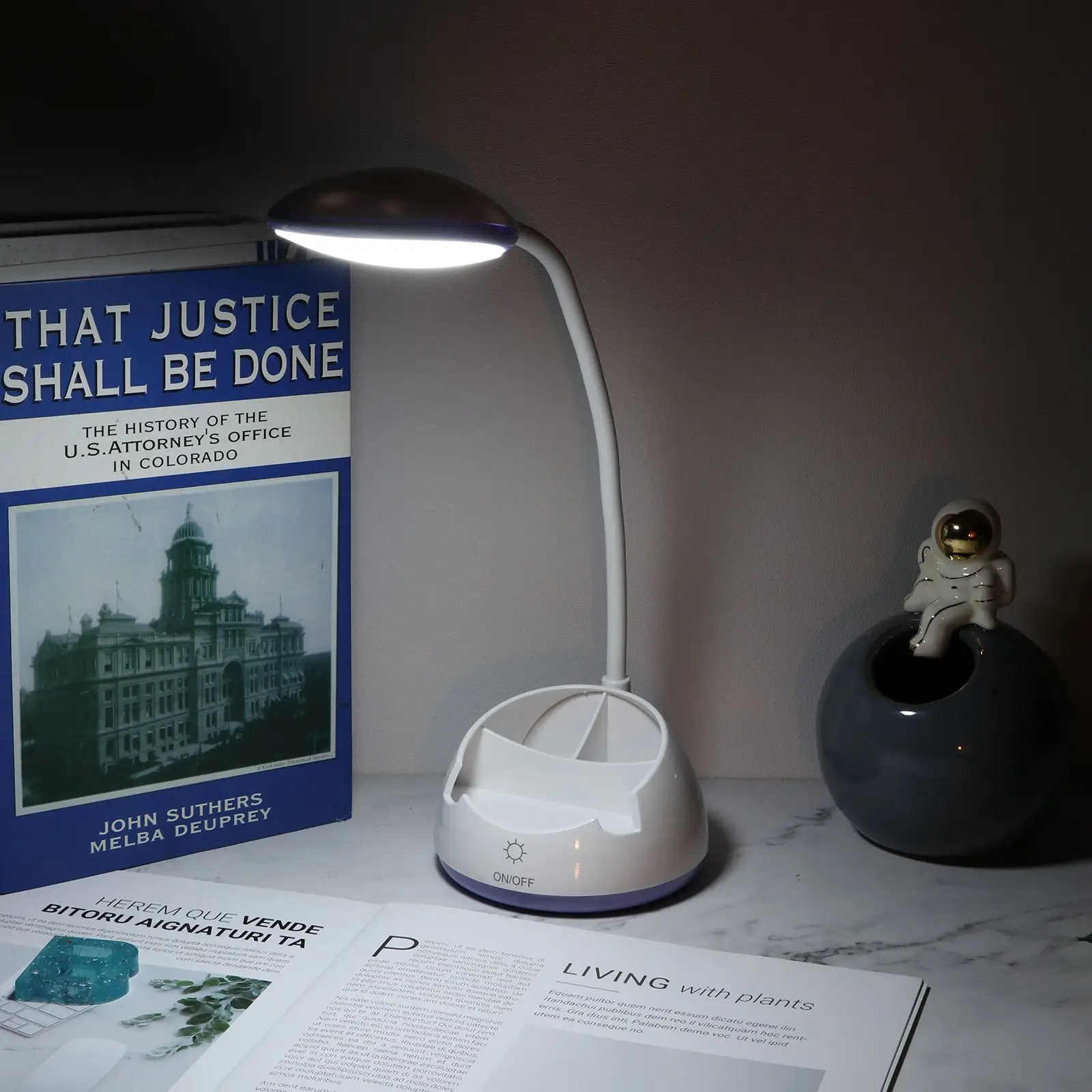 

Modern Led Office Desk Lamp USB Charging Touch Switch Foldable Light With Holder Table Eye Protection Reading Working Light