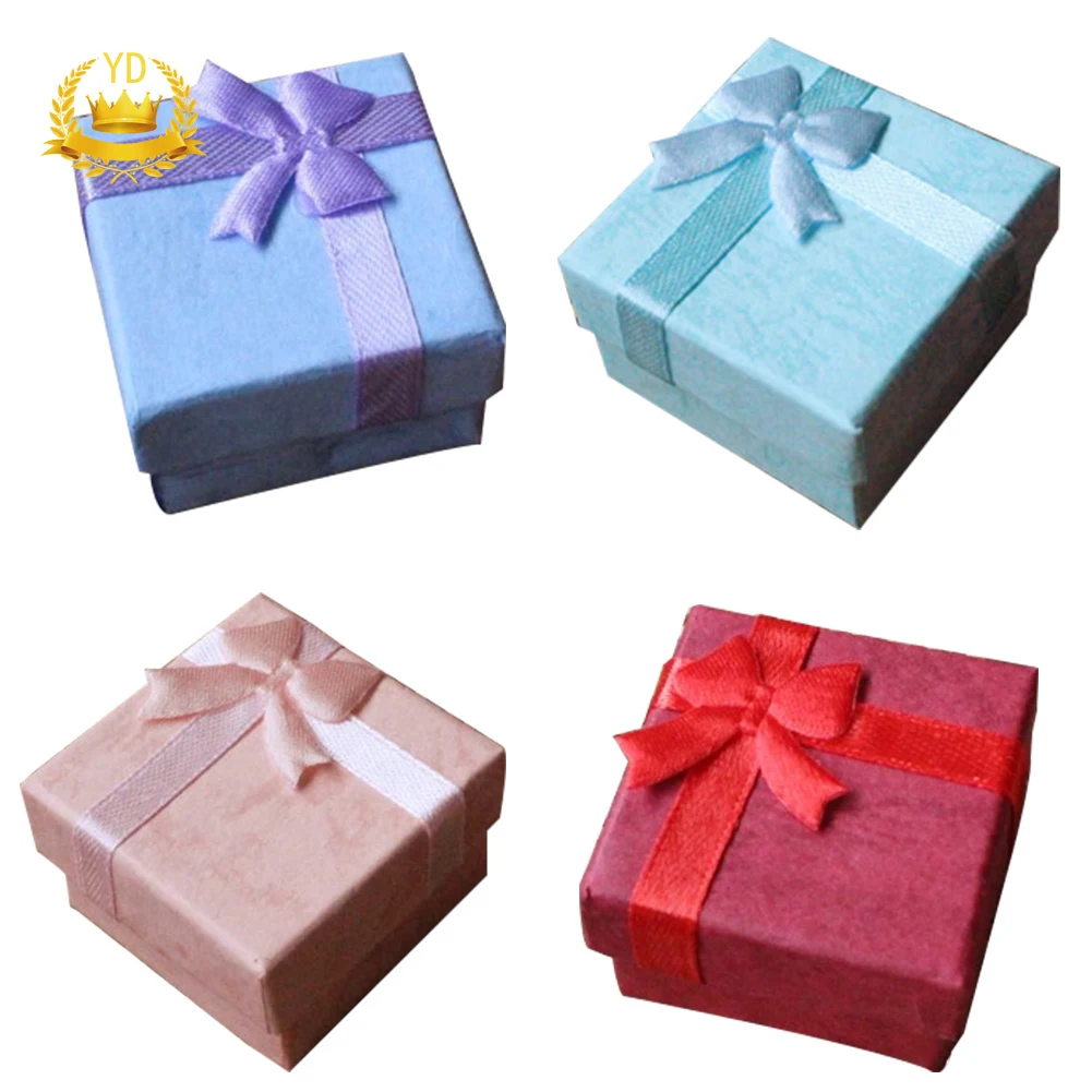 

2021NEW 5x Bowknot Style Square Ring Earring Jewellery Gift Storage Case Boxes