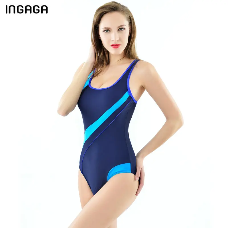 A0040 INGAGA, спортивные купальные костюмы для женщин, сдельный купальник, соревновательный тренировочный купальник, комбинированные гоночные купальные костюмы - Цвет: A0040