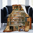 Винтажное одеяло для библиотеки, супермягкое легкое теплое Фланелевое плюшевое одеяло, s ретро книжная полка, Флисовое одеяло для дивана, спальни