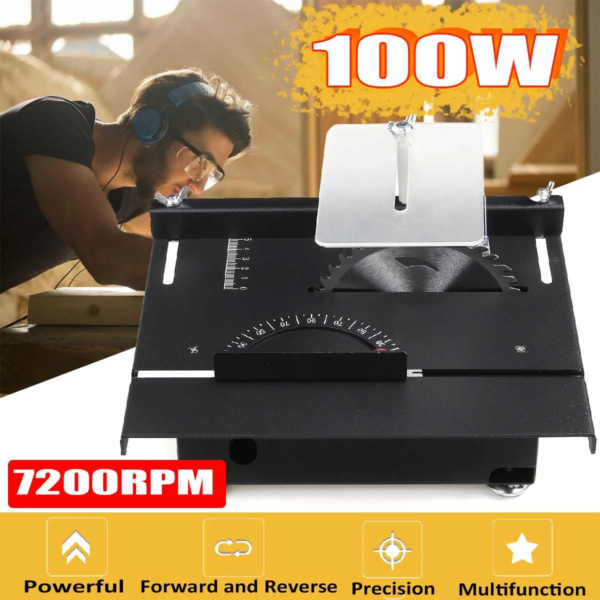 100 Вт мини Настольная пила ручной работы деревообрабатывающая скамья DIY модель