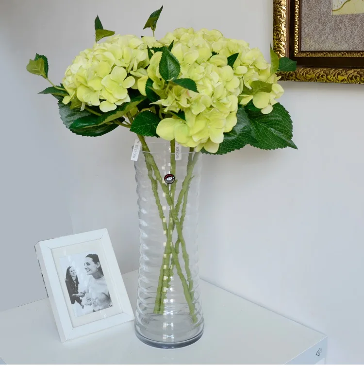 

Wholesales 100pcs Pink Display Flower Hydrangea Home Artificial Flower Wedding Party Event Romantic Silk Flower Free Shipping