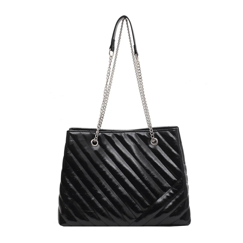 

High Capacity PU Leather Crossbody Bags for Women 2021 Winter Trending Branded Shoulder Handbags Luxury Chain Korean Hand Bag