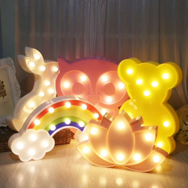 

3D Rainbow modelling LED Night Light Decorative Bedroom Lamp Battery Operated