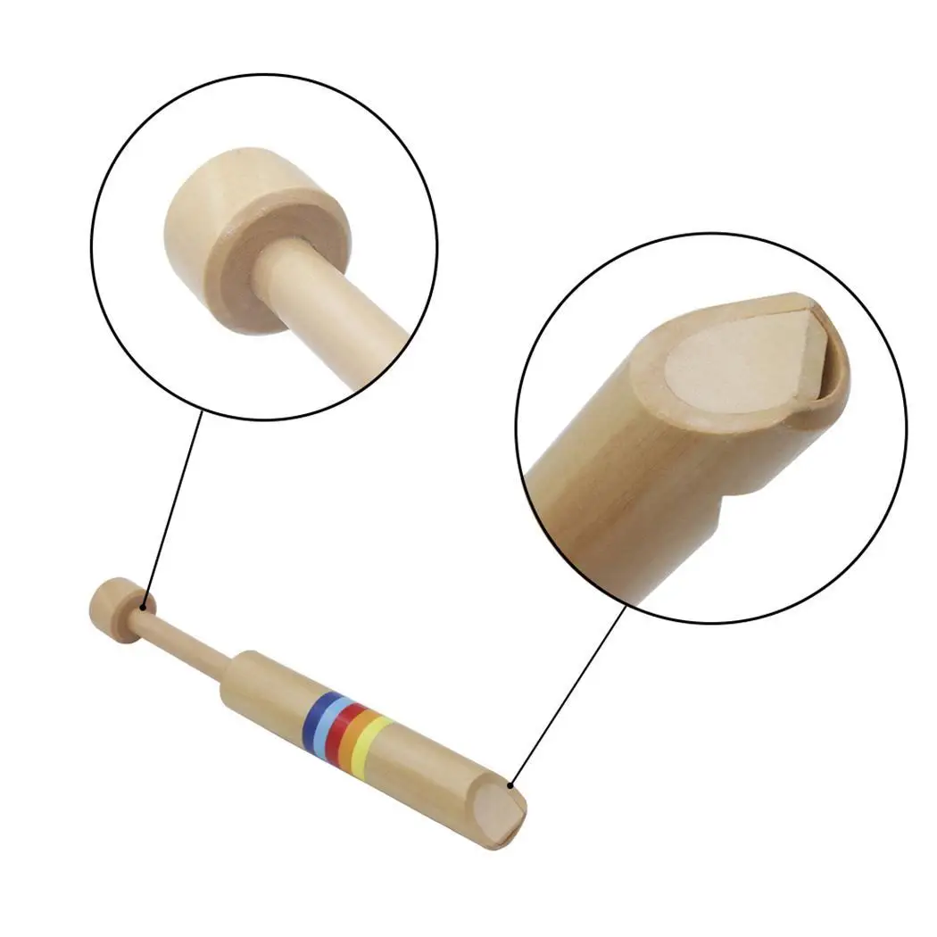 Детский толкатель деревянная Флейта свисток музыкальный как изображение