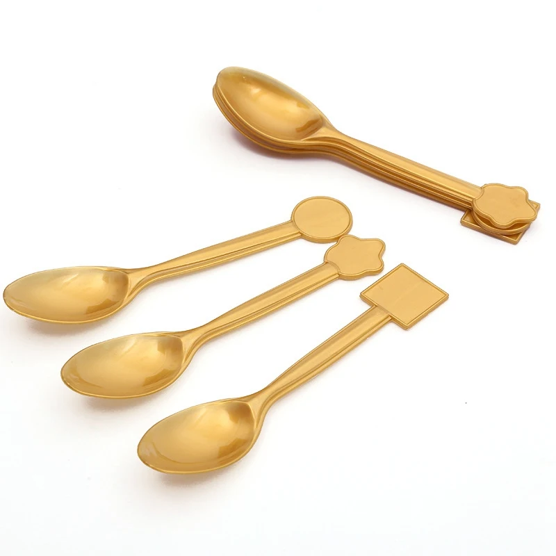 Одноразовая пластиковая посуда золотого серебряного голубого розового цвета