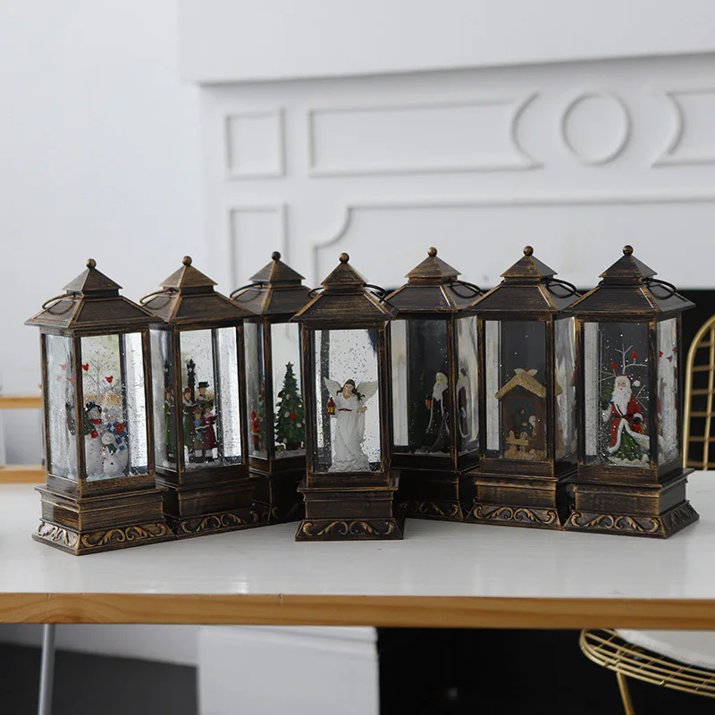 Европейский светильник в стиле ретро Рождественский подарок Ночной с музыкой