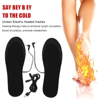 1 pair of winter outdoor sports foot warm insoles usb heating shoes comfortable cotton can be cut size super large size 35 46