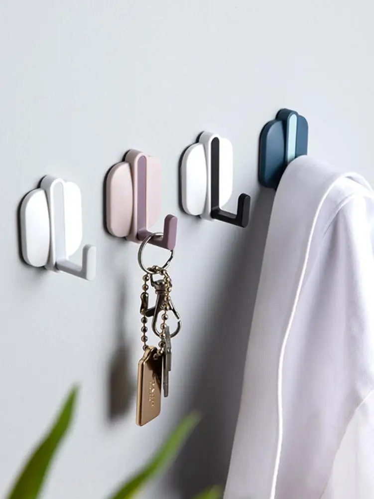 

8PCS Hook Strong Hanging Door Hanger Kitchen Innovative Drill-free Wall Adhesive Hook