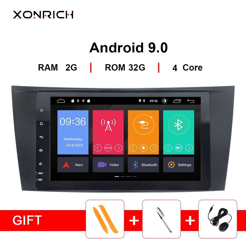 2din Android 9 Автомобильный мультимедийный для Mercedes Benz e-класс W211 E200 E220 E300 E350 E240 E270 E280 класс CLS W219 GPS Радио стерео