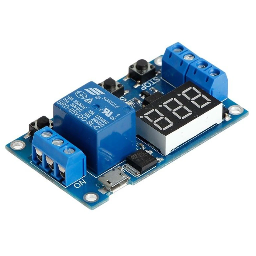 DC 12V Цифровой Таймер задержки реле управления переключатель модуль PLC Авто