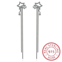925 silver earrings with luxury zirconium star cup earrings for women