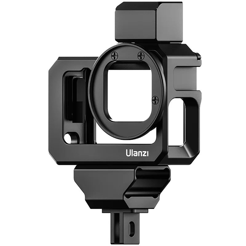 Gaiola de Metal para Gopro Caixa de Proteção com Dupla Tampa e Filtro para Câmera e Microfone Hero Ulanzi 9