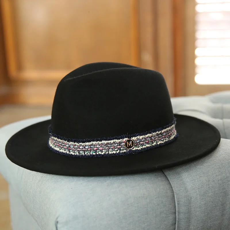 Зимняя 100% шерстяная Женская и мужская шляпа-федора лучшая джазовая шляпа