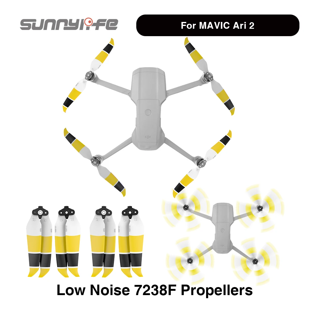 

Нижние шумовые пропеллеры Sunnylife для DJI Mavic Air 2, Симпатичные летающие быстросъемные запасные пропеллеры, аксессуары для дрона
