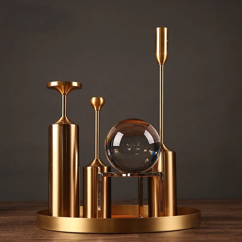

Metal Candle Holder Wedding Centerpieces Table Model Metal Table Gold Candle Table Christmas Decorations for Home Classic 50zt66