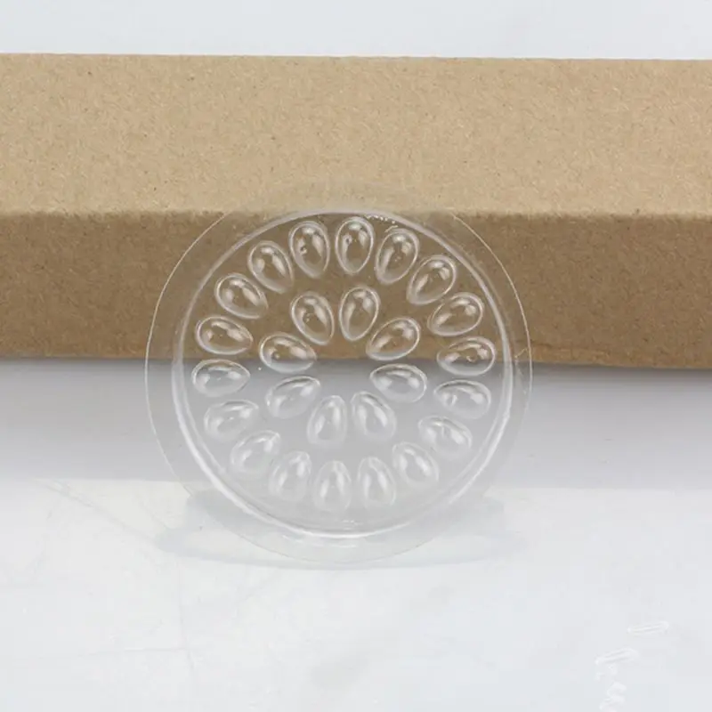 

10Pcs Disposable Flower Shape Eyelash Extension Glue Holder Gasket Pads Plastic Transparent Eyelashes Adhesive Pallet With 27