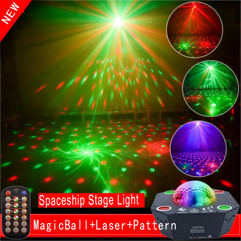 Светодиодный сцсветильник свет 4 в 1 лазерный стробоскосветильник Хрустальный