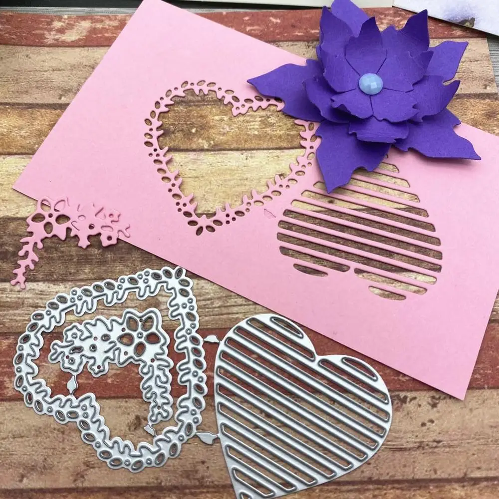 LOVE frame dies DIY Scrapbooking Photo Album Paper Card Craft Cute Embossing Metal Cutting Dies Stencils | Дом и сад