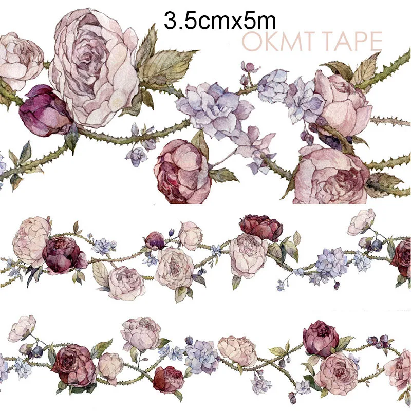 Роза Цветочные васи лента наклейка для скрапбукинга цветок маскирующая Материал