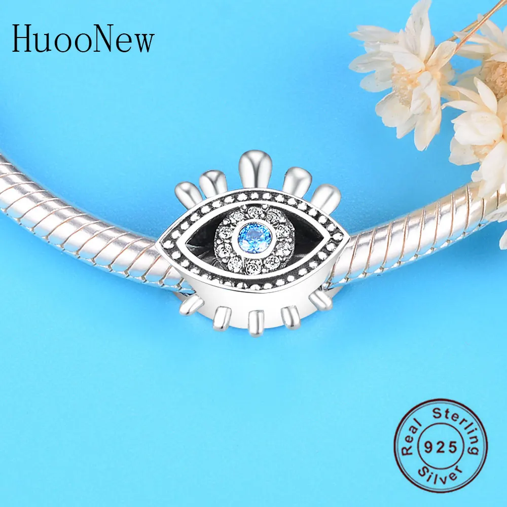 Браслет из серебра 2018 пробы с бусинами в форме глаза | Украшения и аксессуары