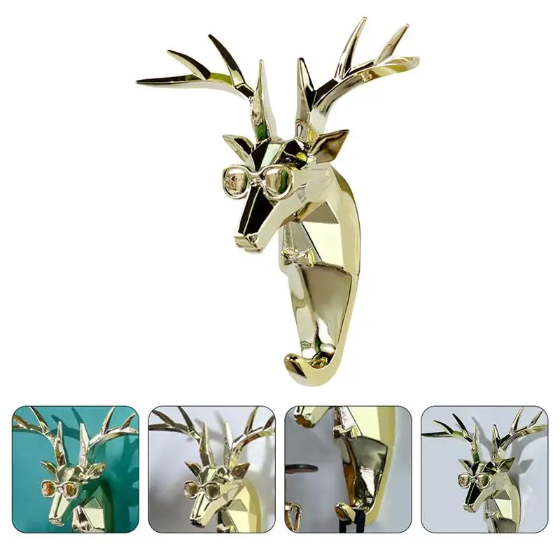 

1pc Deer Head Wall-mounted Hook Unique Creative Storage Hanger Wall-mounted Hook
