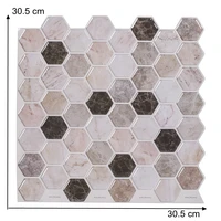 Vividtiles 12 12 inch Self adhesive Vinyl Wallpaper Kitchen Sticker Peel and Stick Subway Effect Tiles -10 Sheet