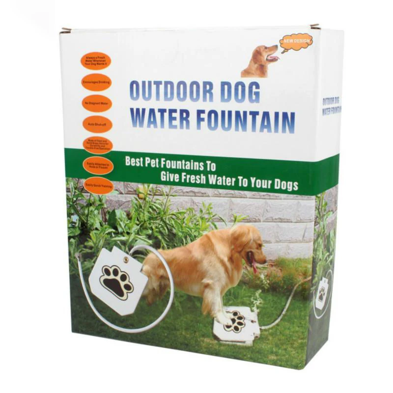 

Pet Dog Outdoor Drinking Fountain With External Faucet Large-capacity Step-on-pressure Iron Automatic Boredom Waterer Relieve