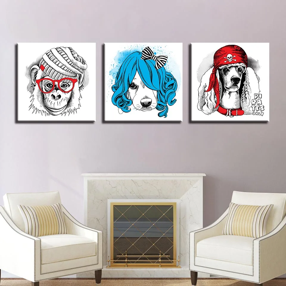 HD холст печати поп арт на стену для домашнего декора анималистический настенный