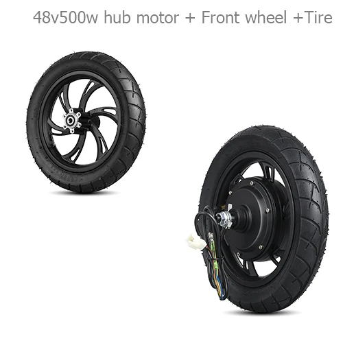 48V500W tire set 12 дюймов BLDC ступица мотора скутера колеса 48 в 500 Вт бесщеточный не-Шестерня Мотор Ступицы 36 В 350 Вт E велосипед мотор колеса для электрического скутера Ebike - Цвет: 48V500W tire set