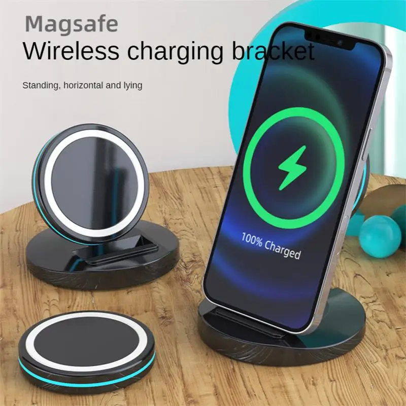 

15W Magnetic Wireless Folding Compact Fast Charging Stand Suitable For iPhone 12 Pro Max Magsafing Magnetic Charging Holder