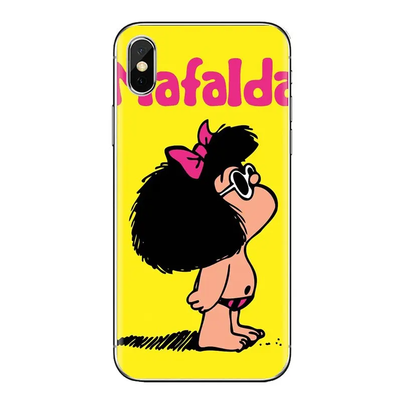 Silicone Phone Skin Case For HTC U11 One M7 M8 A9 M9 M10 E9 Desire 630 530 626 628 816 820 Motorola G G2 G3 Cartoon Mafalda Girl |