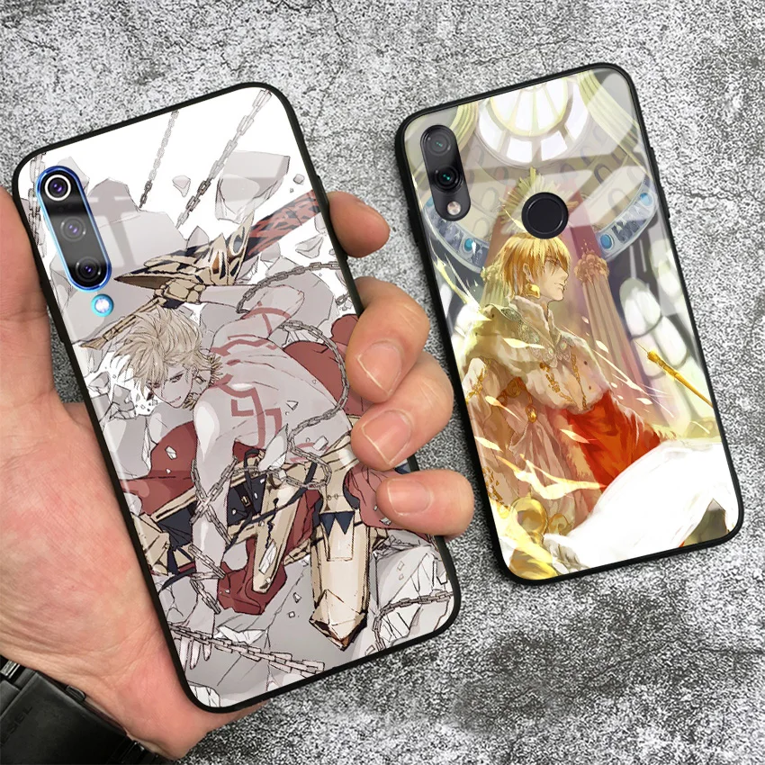 Gilgamesh Archer FGO аниме мягкий силиконовый стеклянный чехол для телефона Xiaomi mi 6 8 9 SE mix 2