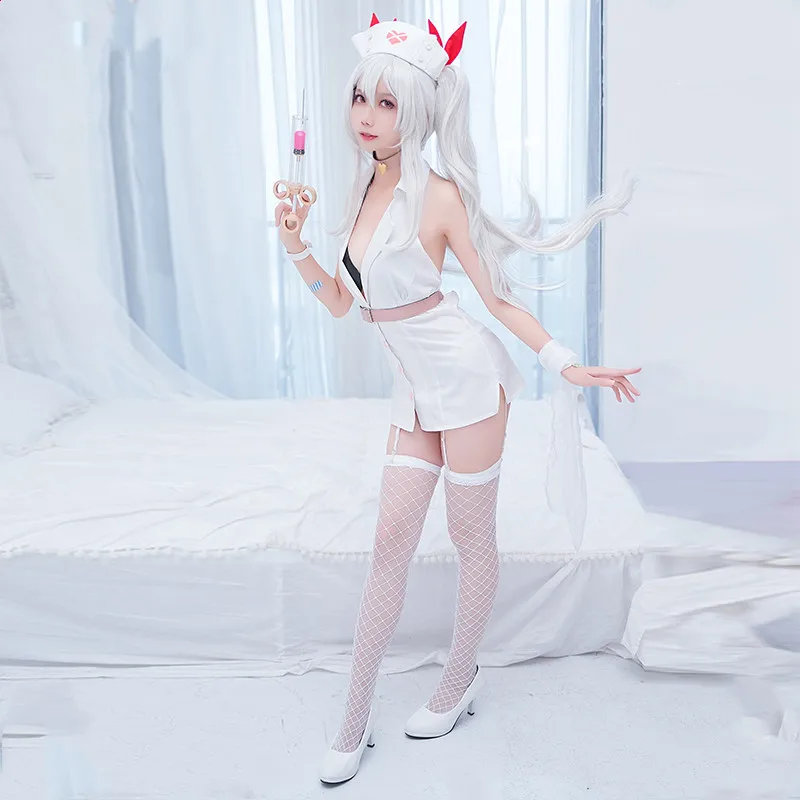 Azur Lane No.130 вампира белый костюм для косплея дьявол косплэя из медсестры платье