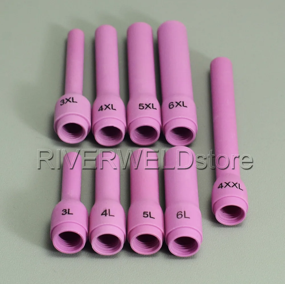 TIG KIT Экстра Длинный Алюминиевый Керамический сопло щит чашки 796F70~ 7 Fit TIG сварочный фонарь WP 9 20 25 серии, 9 шт