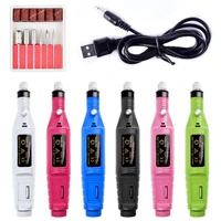 mini electric nail drill set manicure pedicure nail art tools nail cutter with drill bits stainless steel nail polisher new set