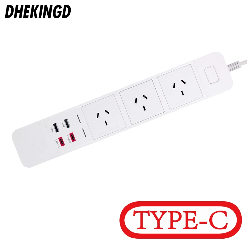 

Power Strip 4 USB Smart AU Plug Overload Switch Surge Protector 3 Outlet 4 Port USB Charger 1.8m 250V 10A 2500W 5V 3.1A socket