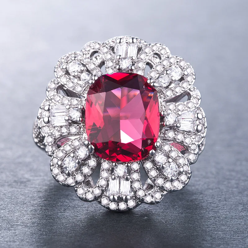 Bague Ringen женское 925 пробы Серебряное кольцо Wtih 10 мм Большой цитрин драгоценный камень серебряные ювелирные изделия для помолвки женские подарки Размер 6-10