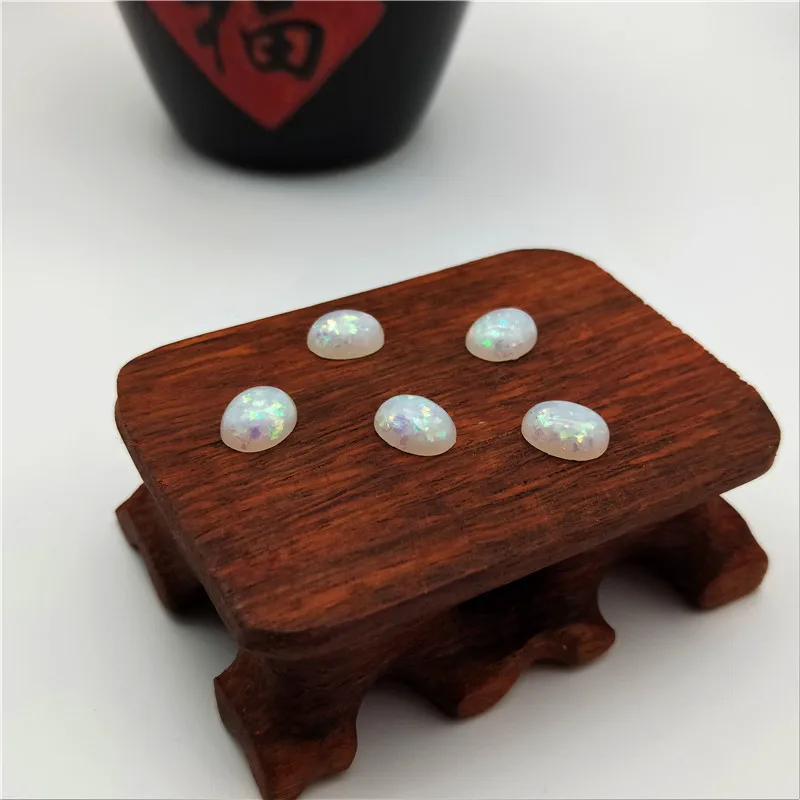 50 шт./лот Смола Украшение Овал Кабошоны Красочные Фальшивый Опал Пластиковый Круглый Плоский Кабошон Настройка для Рукоделия и Ювелирных Изделий.